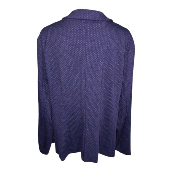 Lane Bryant Navy Tiny Polka Dot Blue Blazer Plus Size 24 New! - Picture 5 of 8